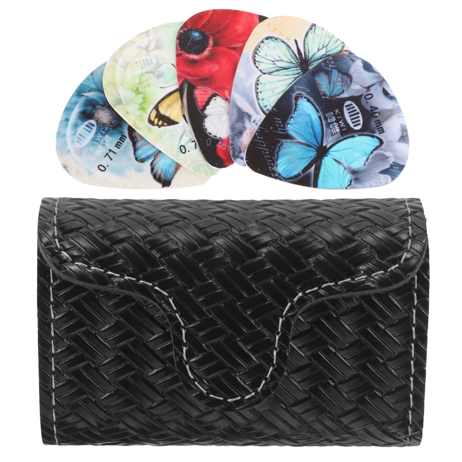 

Guitar Pick Holder Solid Cowhide Storage Box Compact Portable Organizer for Guitar Picks Storage Picks Holder Pick Organizer Bag