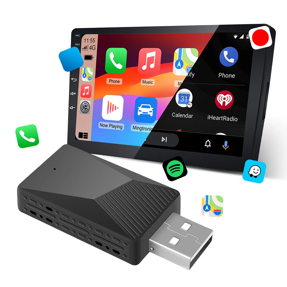 سلكي إلى Carplay اللاسلكي ونظام Android Auto Smart Mini Box OTA ترقية محول صغير لأنظمة CarPlay السيارات السلكية OEM