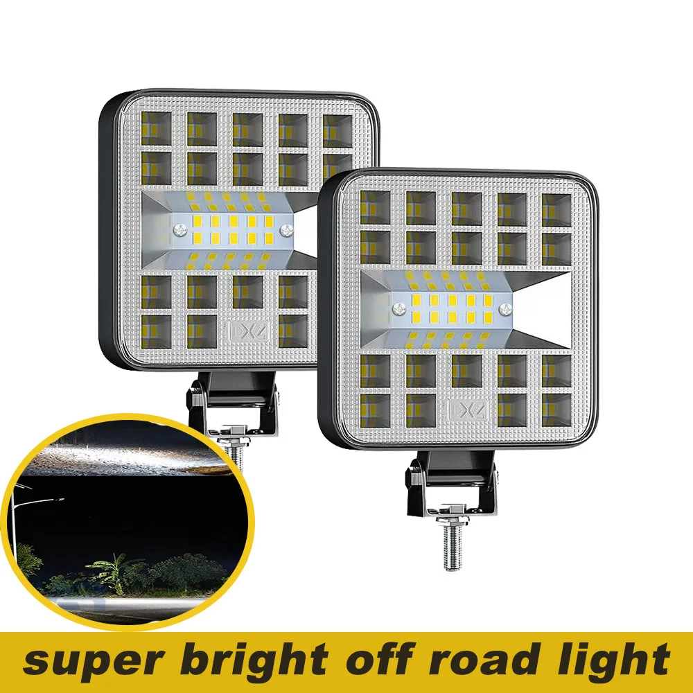 

Waterproof Car LED Work Light Combo Beam 3030 SMD 87 Watts Super Bright Flood Spot 6500K DC 12-24 Volts Spotlights Truck 4x4 4WD