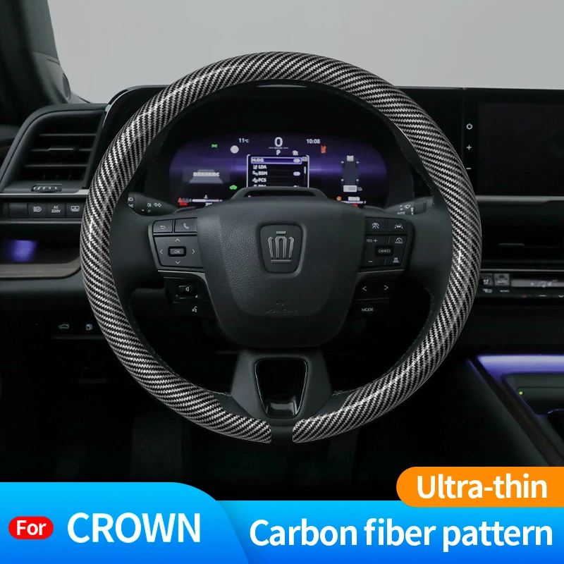 

For Toyota Yaris Auris Rav4 Corolla Hilux Roomy Aqua Prius Crown C-HR C-RV Fiber Suede Car Steering Wheel Cover Auto Accessories