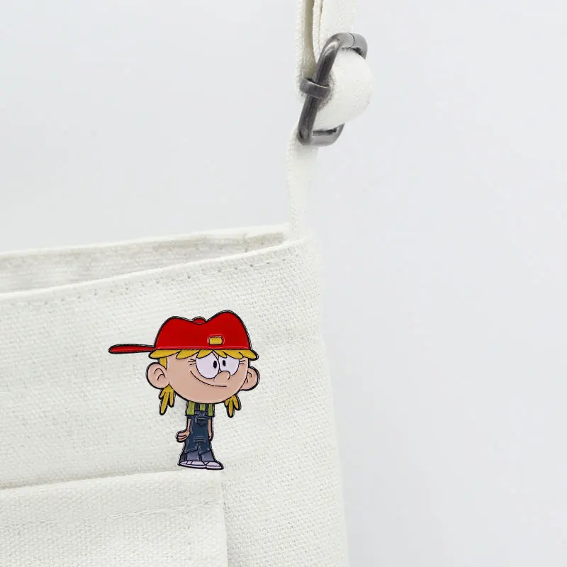 الكرتون لانا بصوت عال البيت المينا دبوس الكرتون فتاة بروش شارة لحقيبة الظهر موضة مجوهرات هدية #5