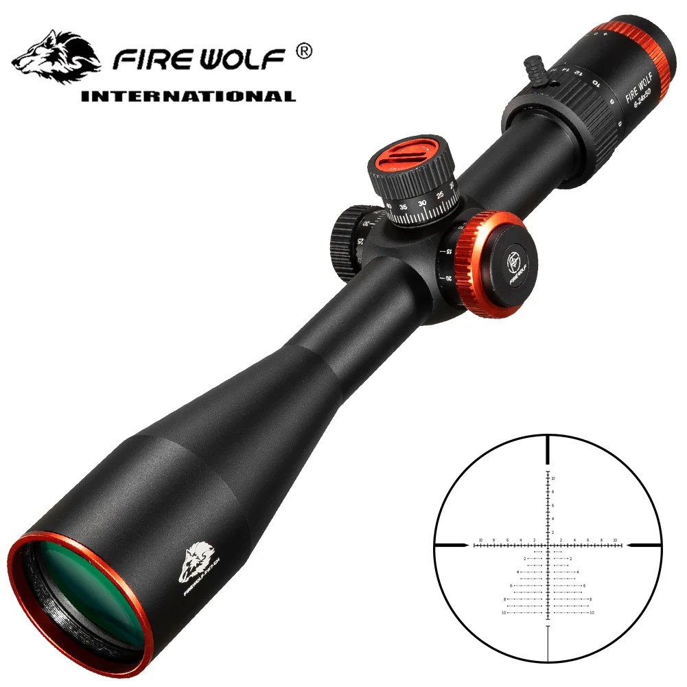 Fire Wolf Afg Tactische Optische Zicht Scopes & Accessoires 6-24X50 Outdoor Sport Jacht Eerste Focal Plane Scope