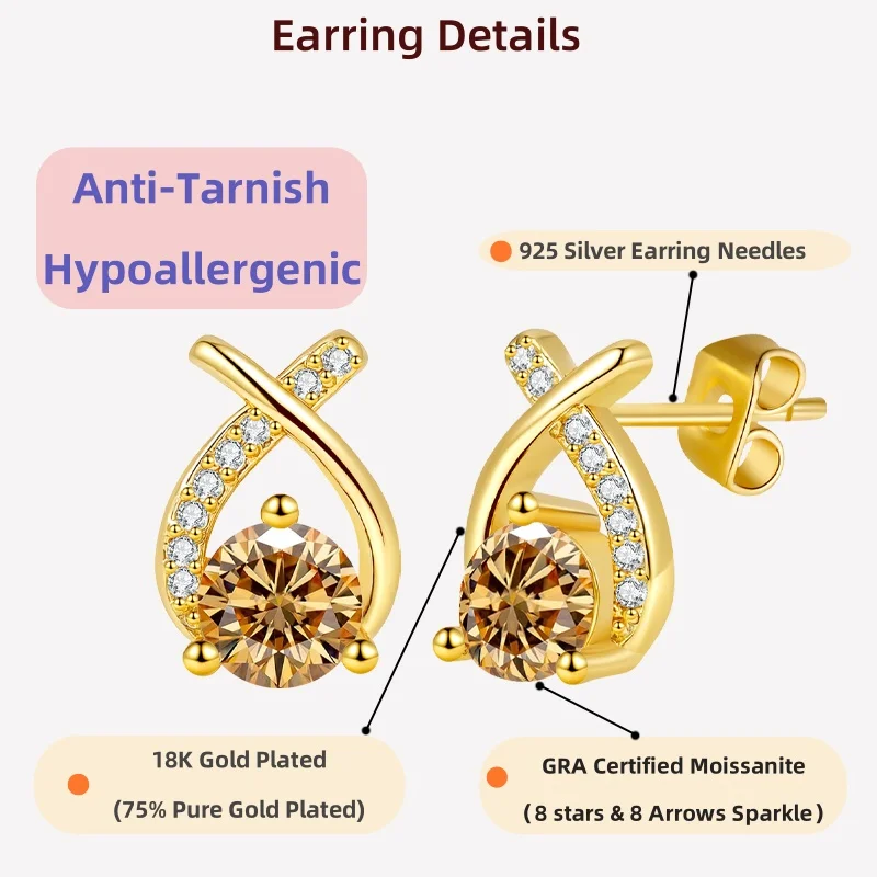 

Ювелирные изделия LAMVOICE для женщин/ожерелье с 1-каратным муассанитом, рождественский подарок, ювелирные изделия высокого качества, иглы из стерлингового серебра S925