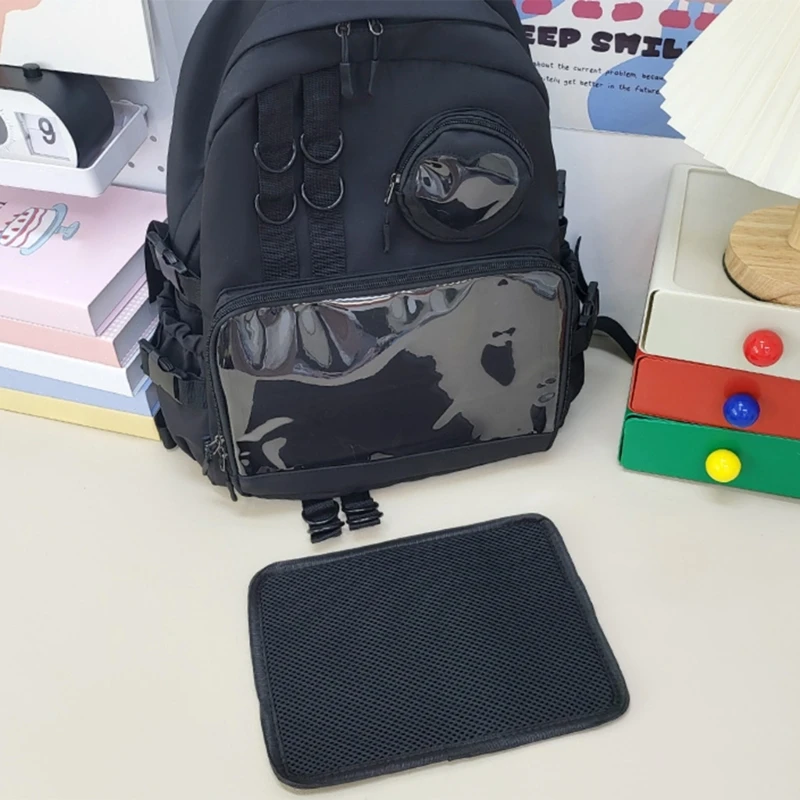 Itabag mochila para exibição pinos linda mochila escolar estudante mochila estilos japoneses mochila capacidade