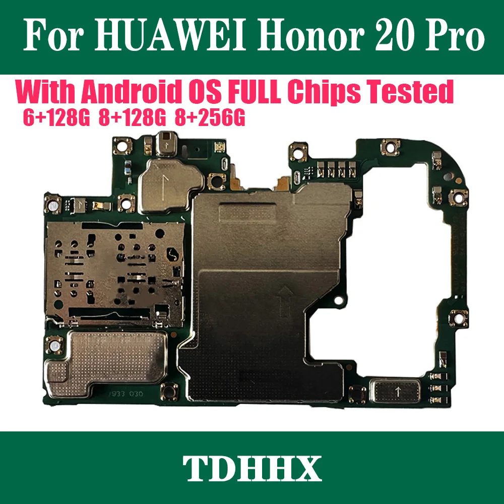 Original Motherboard For Huawei Honor 20 Pro YAL-L41 Mainboard Unlocked Circuit Plate Flex Good Working Logic board Full Tested