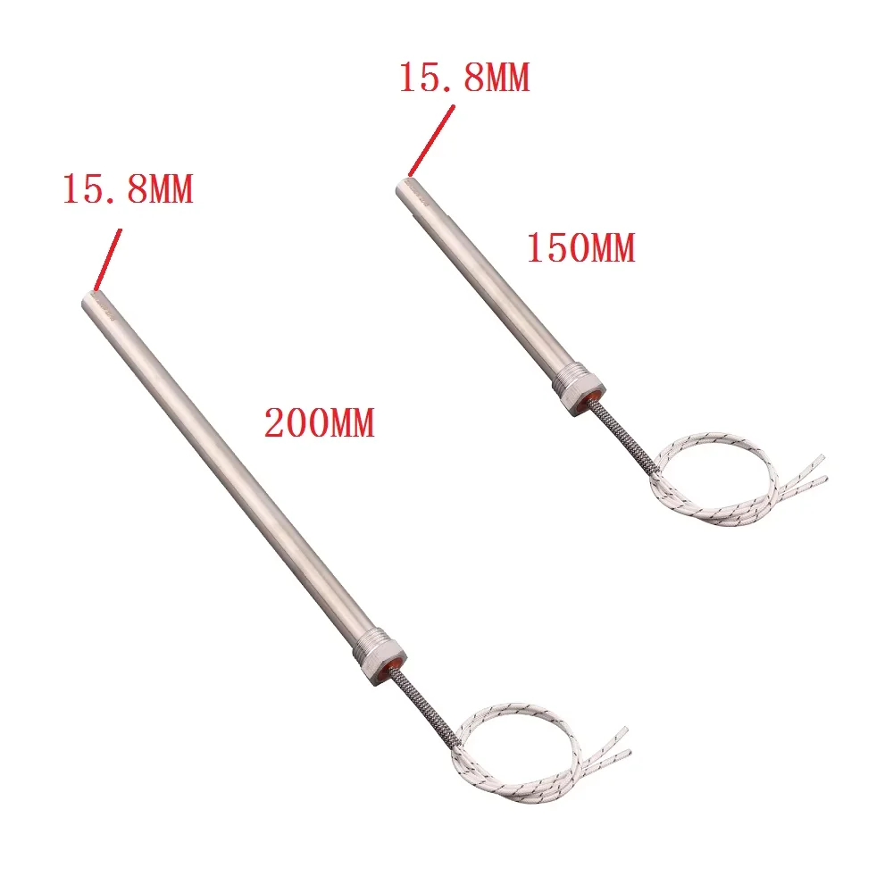 DC Immersion Cartridge Heater 24v/36v/48v/60v/72v 1/2'' Thread Tubular Heating Element SUS304 200w/300w/500w/800w/1kw
