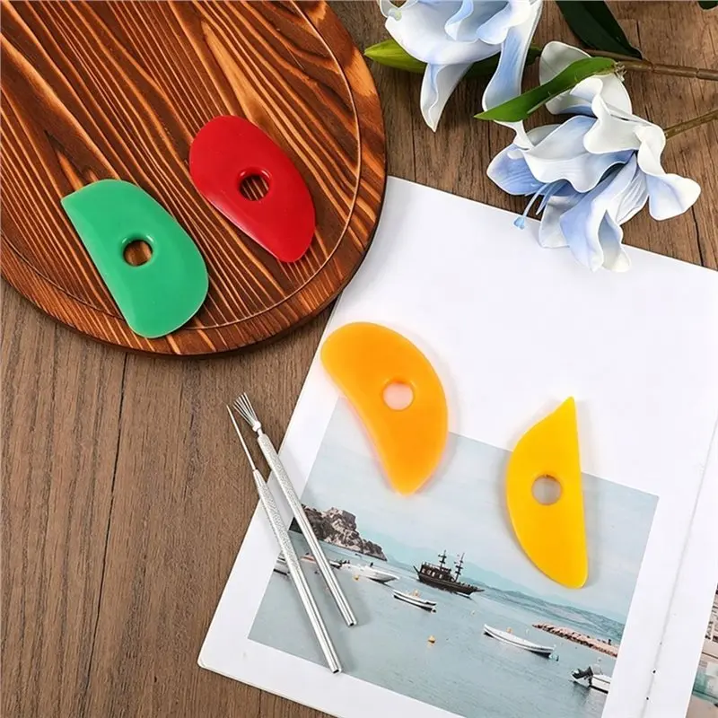 ABKO-Acrylic Clay Roller 9 Pack Polymer Clay Tool Set For Pottery DIY Sculpting Crafts - view 2
