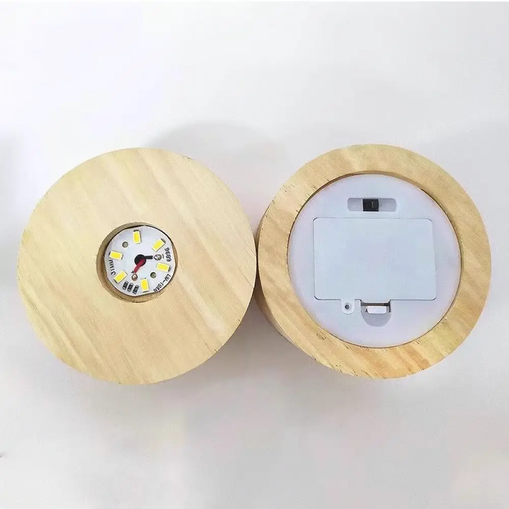 LED Glowing Coaster Wooden Base For Wine Glass Cup Mat Light Up Ornament For Bar Restaurant Table Atmosphere Decor
