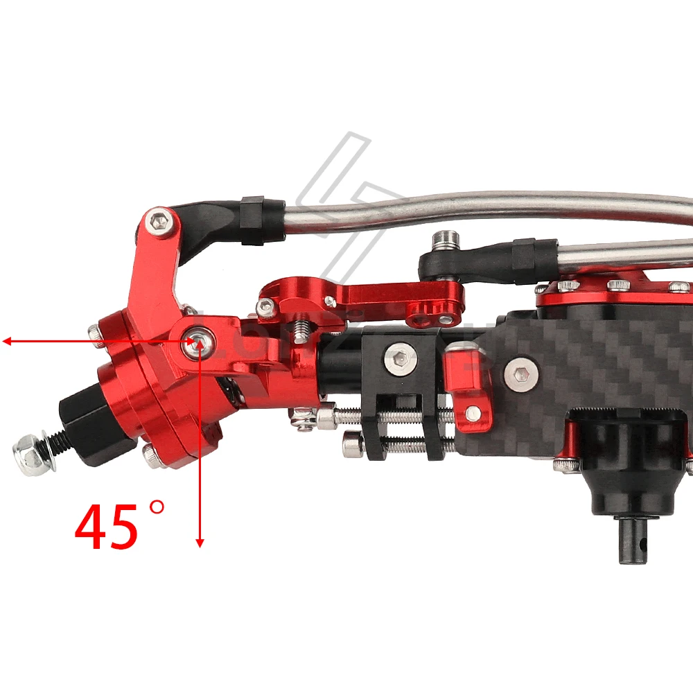 Aluminum Alloy Complete Front Rear Portal Axle for Axial SCX10 II AX90060 90046 90047 1/10 RC Crawler Truck Metal Upraded Parts