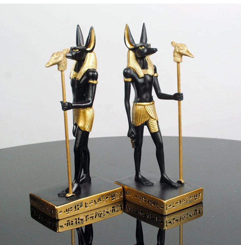Anubis Harz Kunst und Handwerk Schakal Ornament Hund Pharao Pyramide Skulptur Ägypten Reise Souvenir Home Dekoration Geschenk – Detail 4