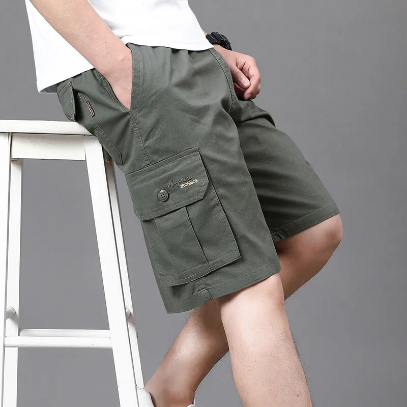 Mens Work Cargo Shorts Summer Casual Shorts Baggy Sports Gym Work Shorts 4XL Light Weight Cotton Sweat Knee Shorts - Image 4
