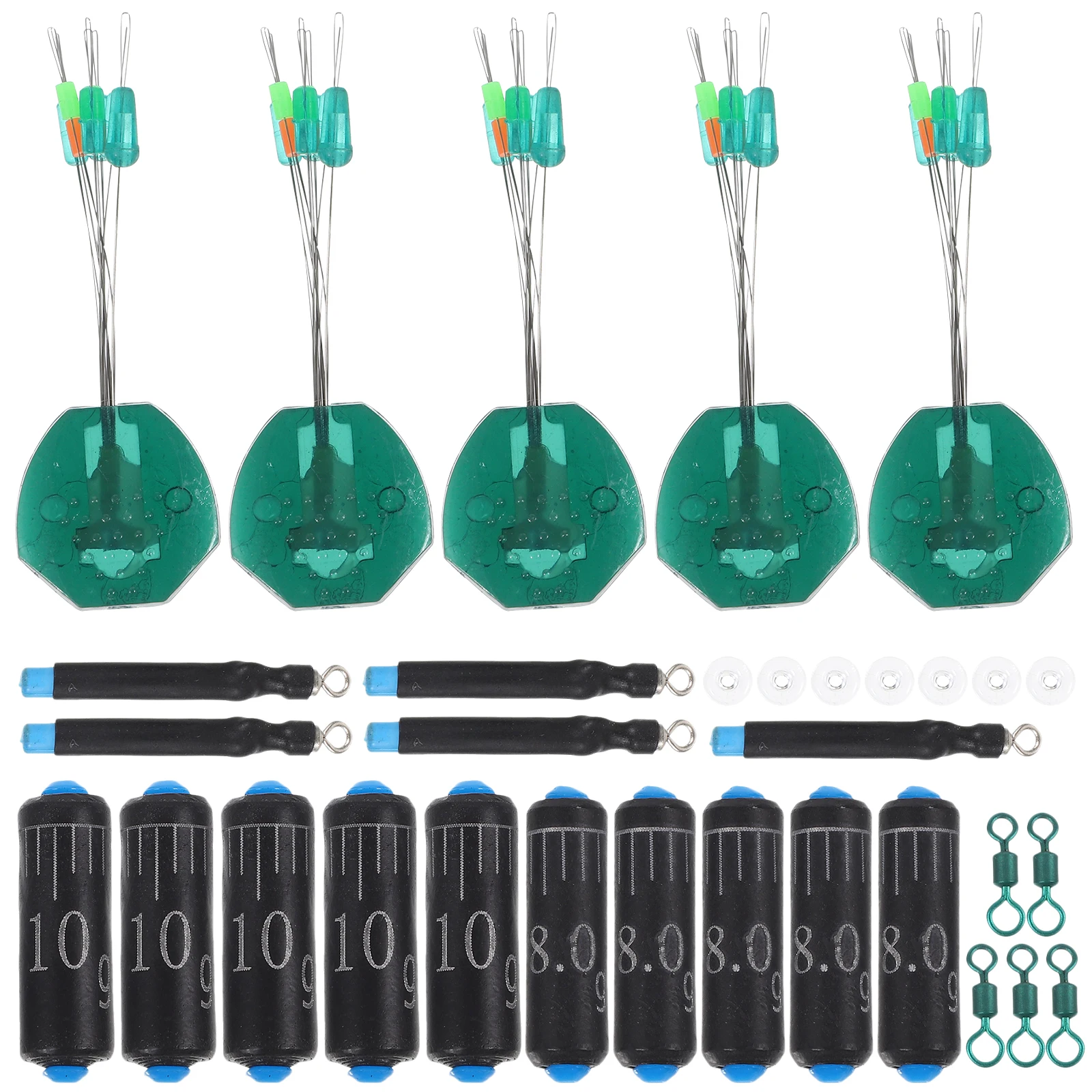 

5 Sets Lure Sliding Float Accessories Kit Long Cast Fishing Bobbers Road Fishing Equipment Cloth Beads Line Seat Space Beans