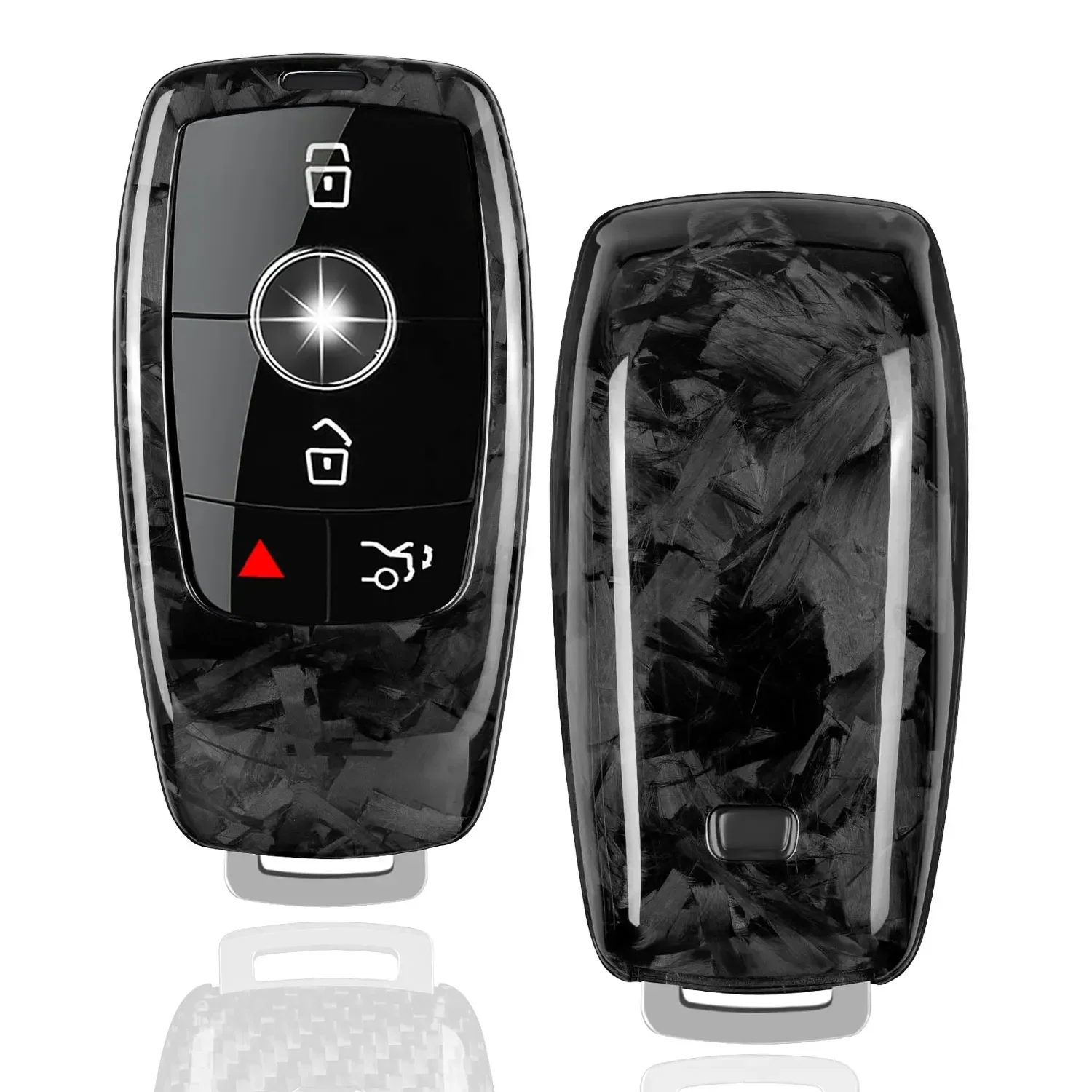 Carbon Fiber Key Fob Cover For Benz Key Case Protector Shell For Benz A-B-C Class S-Class G-Class E-Class CLA GLB CLS GLE GLC