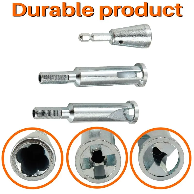

A34R 3Pcs Wire Twister Tool For Drill - 3 Way/ 5 Way Wire Stripper And Electrical Wire Twister Tool For Power Drill Replacement