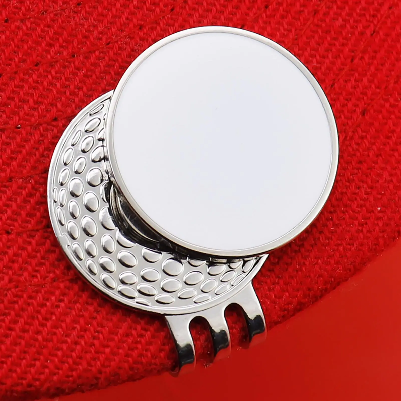 Magnetic Golf Ball Marker Portable Golf Ball Marker Hat Clip Enamel White Metal Ball Marker Hat Clip Marker Set