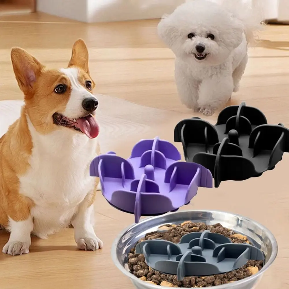 

Convenient Silicone Dog Slow Feeder Safe Anti Choking Pet Slow Food Bowl Soft Wear Resistant Puppy Feeding Bowl for Pet