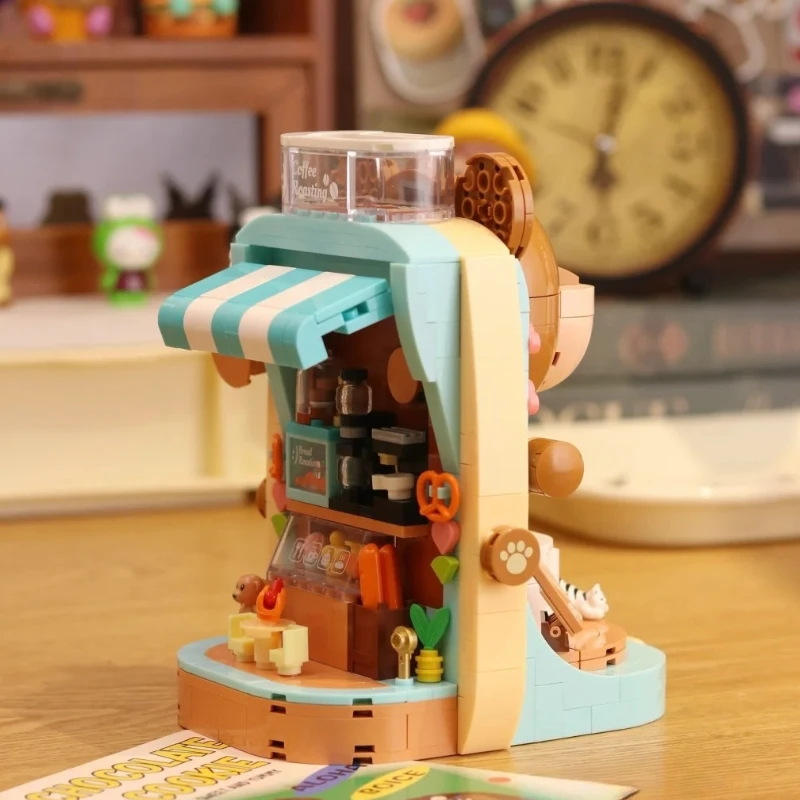 Fermi Bea Building Blocks Small Particles Boy Girl  Assembled Coffee Machine Toy Model Desktop Accessories Ornament Gifts