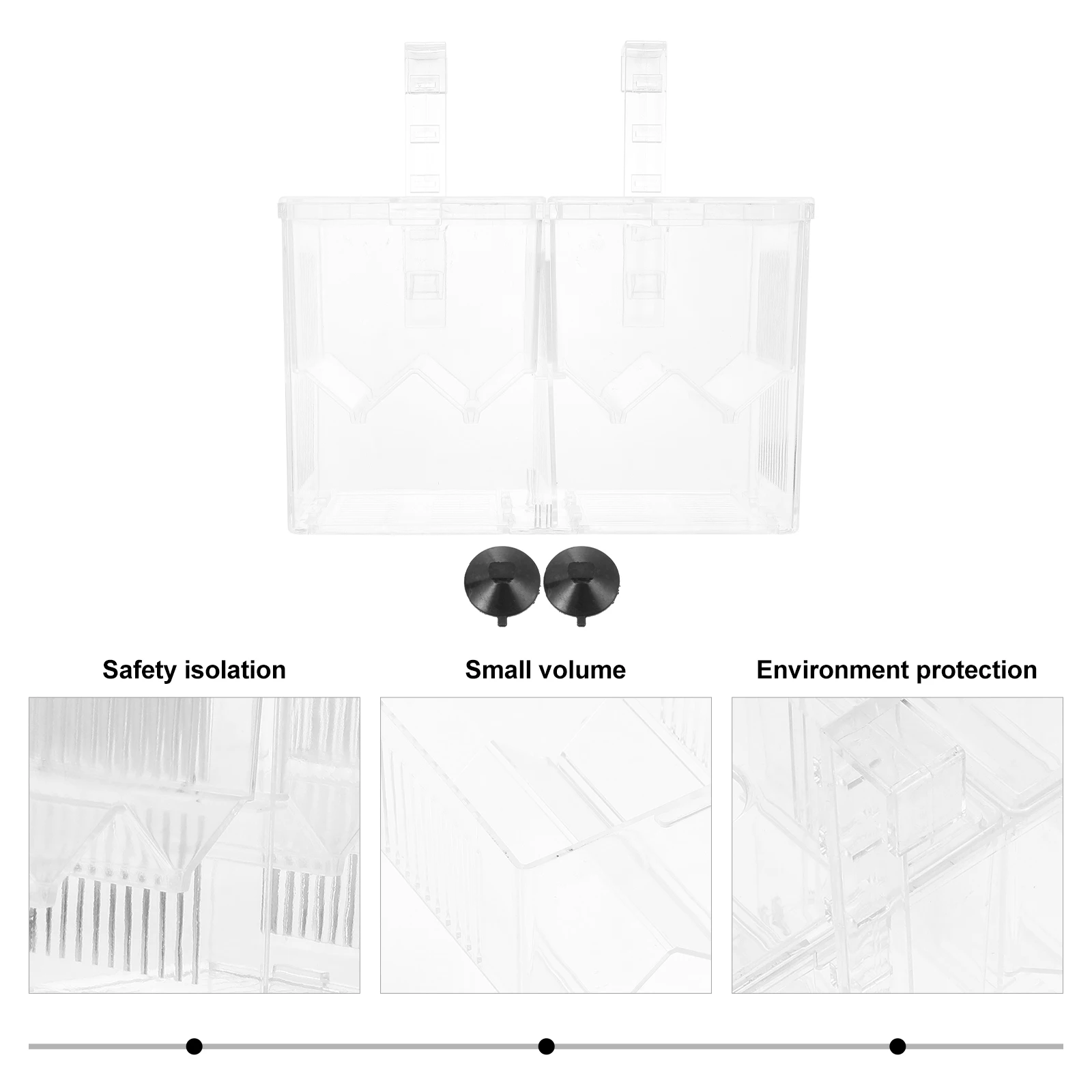 

Hanging Double-layer Isolation Box Fish Hatchery Incubator Plastic Aquarium