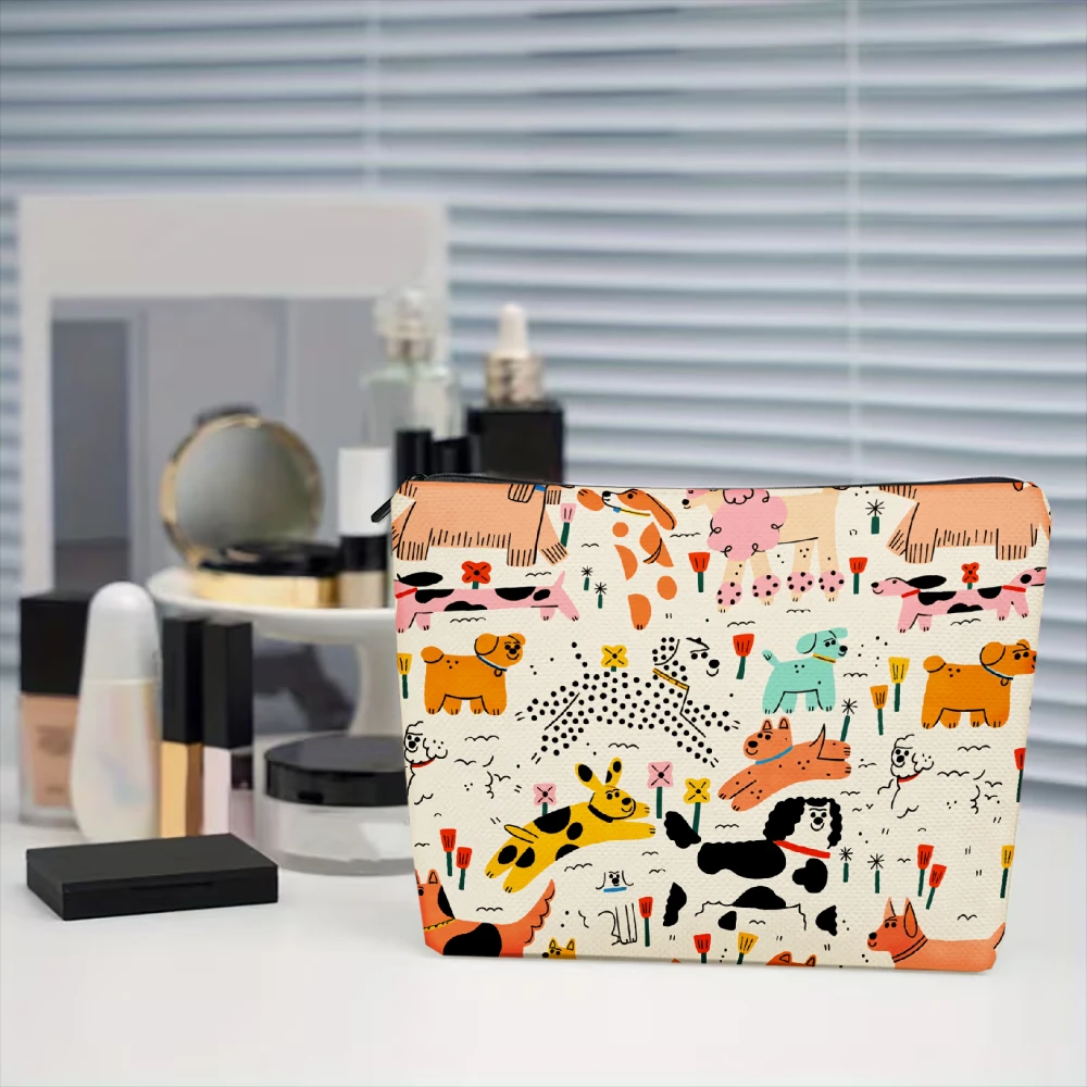 Schicke Kosmetiktasche mit Vintage-Katzenmuster, leichte Make-up-Tasche für Damen und Herren, Münzgeldbörse, Aufbewahrungstasche, Federmäppchen mit Reißverschluss – Detail 11