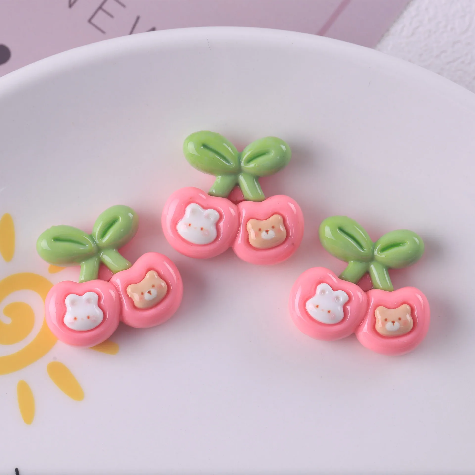10pcs Shiny Cat Biscuits Flat Back Charms for DIY Jewellery Making