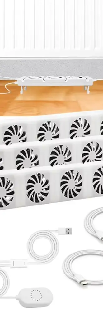 

Умный вентилятор для домашних радиаторов, автоматическое включение/выключение, постоянная температура, энергосбережение и экологичность.