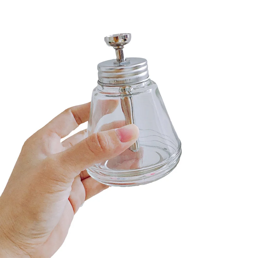 1Pcs 150Ml Wash Nail Water Bottle Empty Glass Pump Dispenser for Nail Polish Remover Subpackaging Leak Resistant Portable Liquid