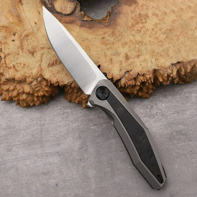 

Новый титановый нож ZT0470 D2 Лезвие Титановая ручка edc мультитул ножи кухонные уличные suicideverteidigung Карманный складной нож