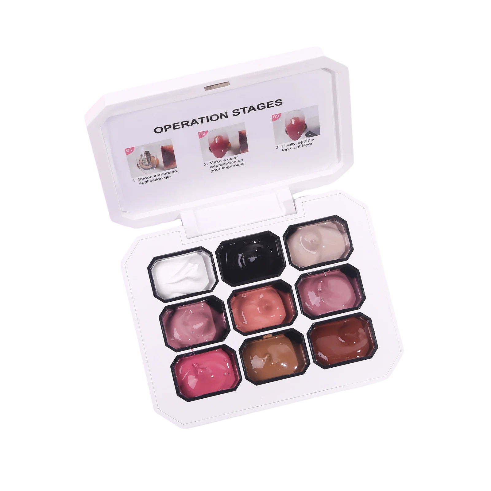 9-Color Gel Nail Polish Set Mini Gradient Effect Gel Polish Bright & High Saturation Long-Lasting Gel Home& Salon Christmas Gift