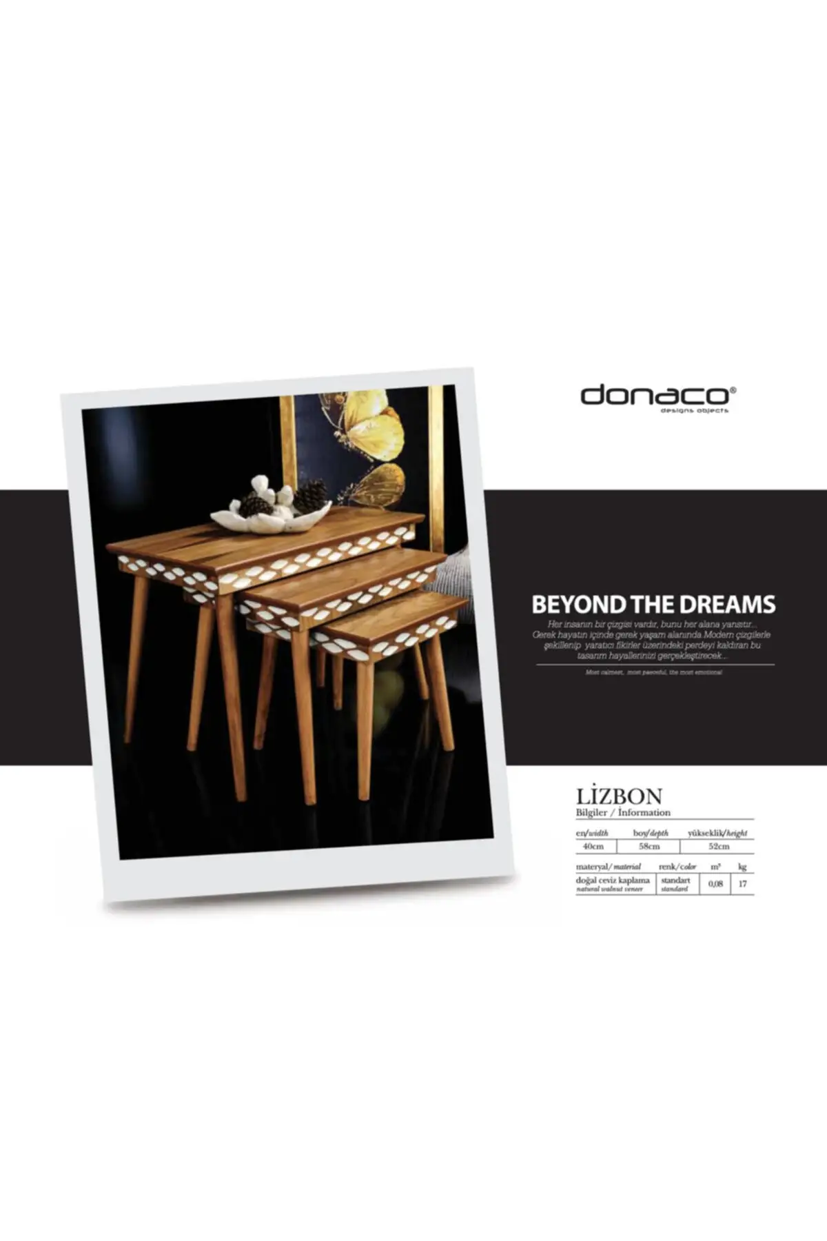 Lizbon – support de Service, table basse, pour café