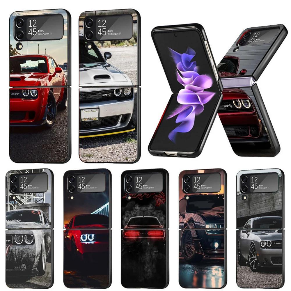 Challenger S-SRT Phone Case For Samsung Galaxy Z Flip6 5G Flip5 Flip4 Flip3 ZFlip 6 3 4 5 Hard PC shockproof Back Cover