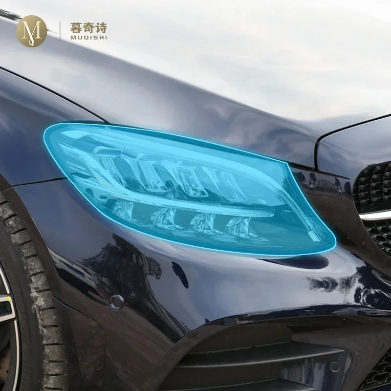 

For Mercedes Benz Class-C W206 2020-23 Car Exterior PPF transparent Paint protective film TPU Anti scratch Headlamps protective