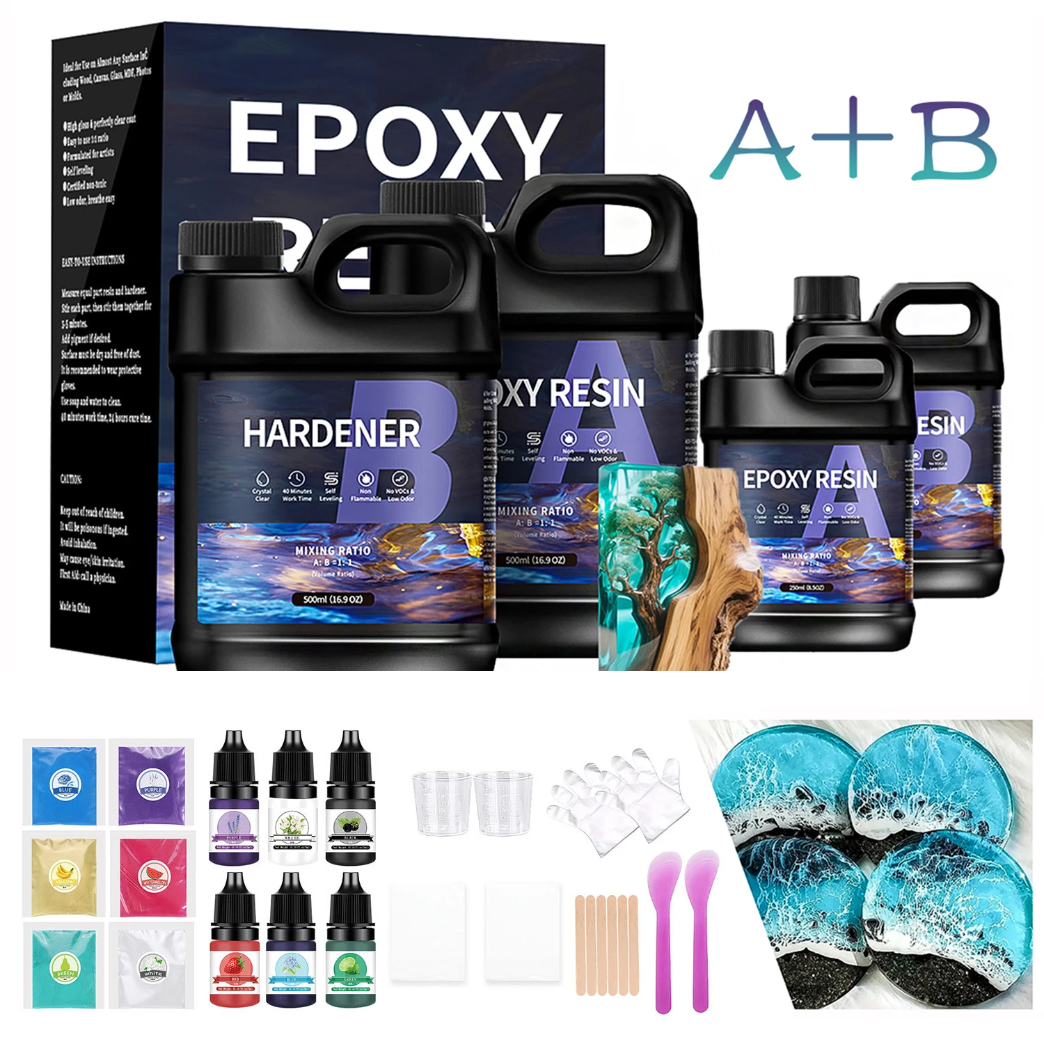 500/1000ml 1:1 AB Epoxy Resin  - огляд і ціна Epoxy Resin Ab