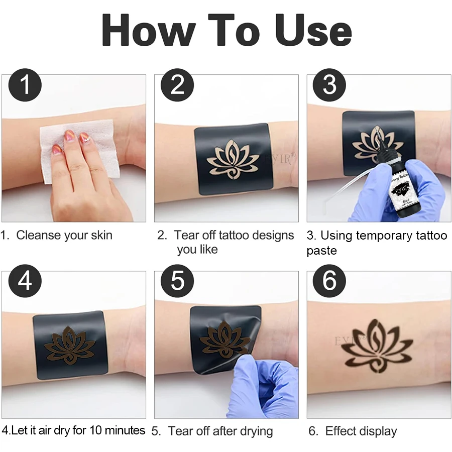 EYIR 9 Colors Henna Tattoo Paste Set Temporary Tattoo Ink With 3 Sheets Stencils Body Art Painting DIY Festival Party view 6