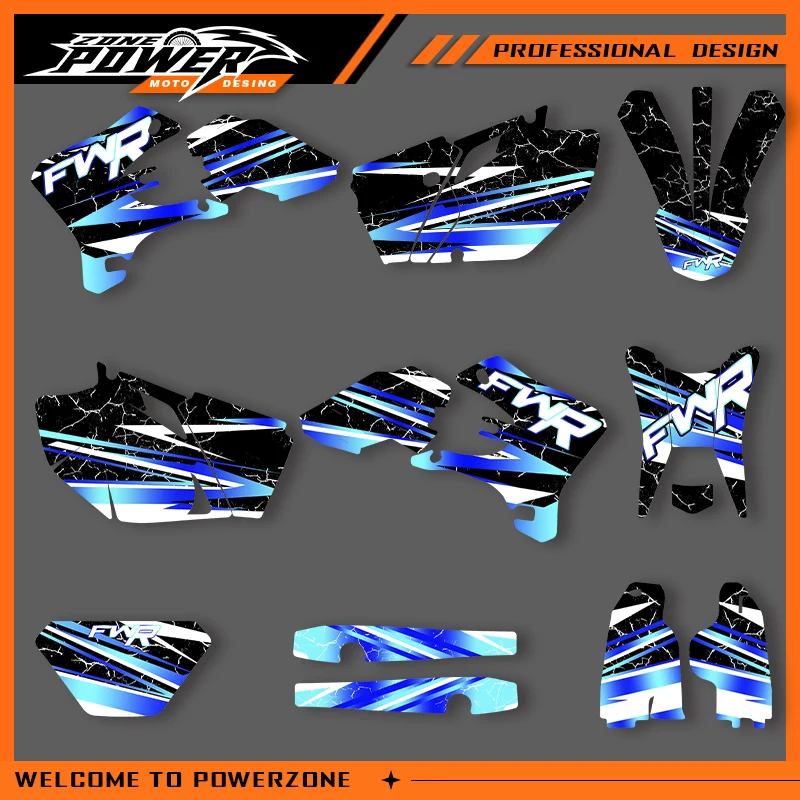

Powerzone Graphics For YAMAHA WRF250 450 2003 2004 2005 2006 WRF250 WRF450Decals Stickers Motorcycle Background Custom Design