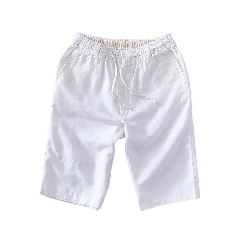 

Летние льняные шорты, хлопковые льняные повседневные тонкие свободные пляжные шорты для мужчин