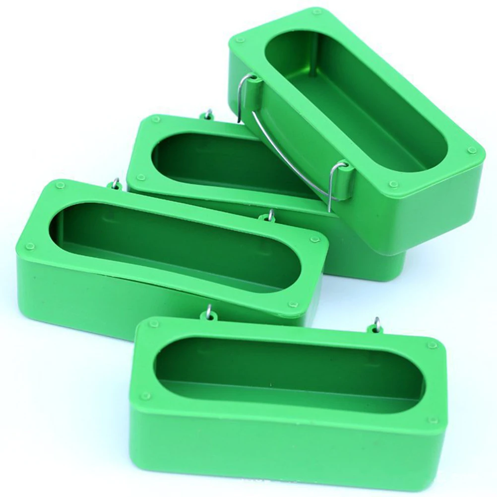 

10 Pcs Bird Feeder Anti-spreading Trough Pigeon Food Tool Pet Watering Bowls Green Feedering Dish Waterer