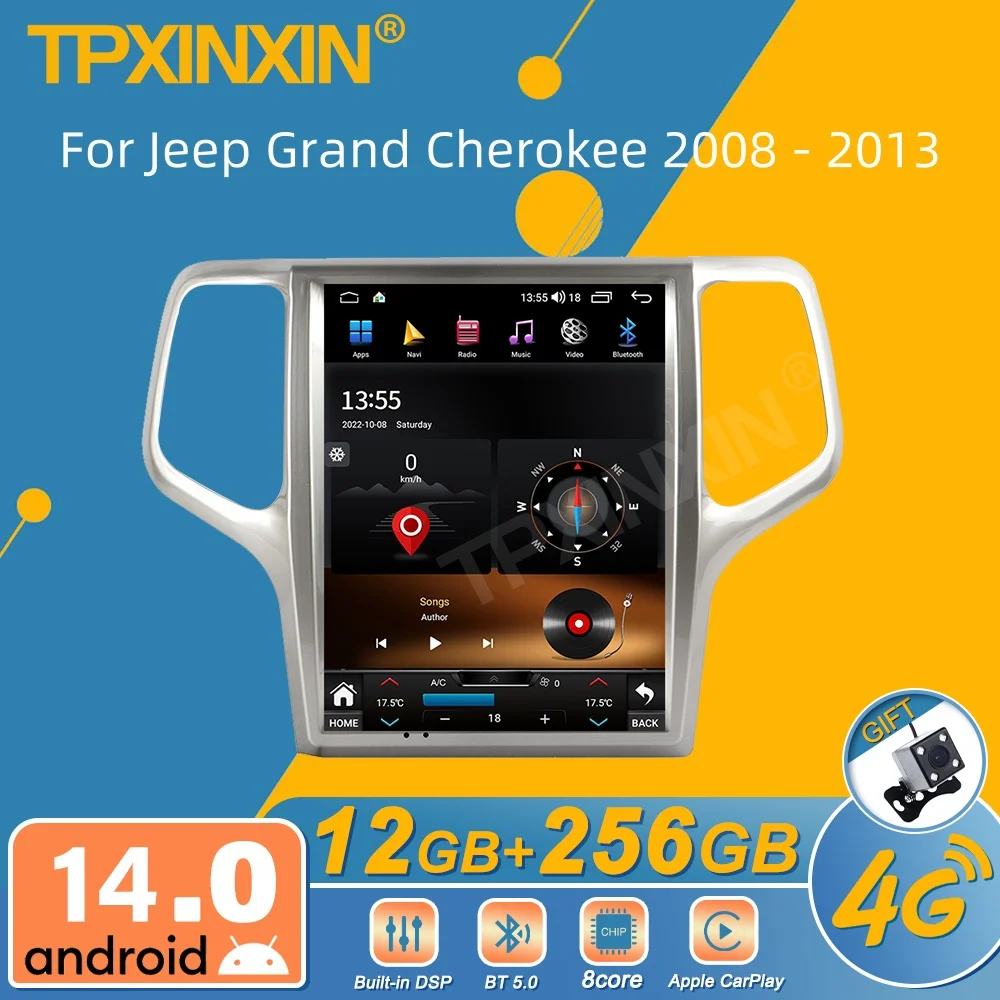

Для Jeep Grand Cherokee 2008-2013 Android автомобильный радиоприемник мультимедийный видеоплеер беспроводной Carplay авторадио стерео GPS Navi головное устройство