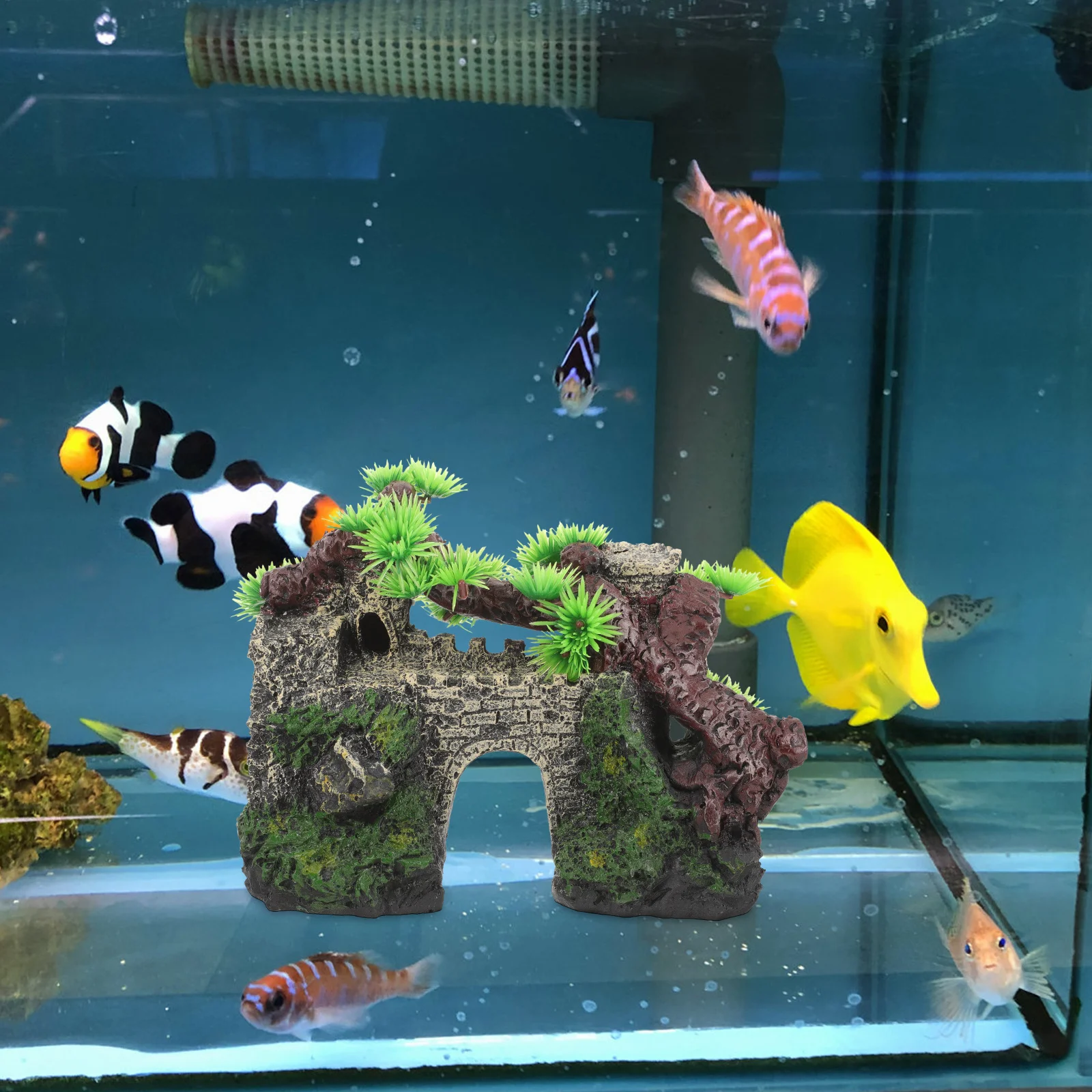 

Simulation Castle Ornament Resin Vintage Aquarium Decoration Fish Tank Decor Aquatic Landscape Home Decor Pet Supplies