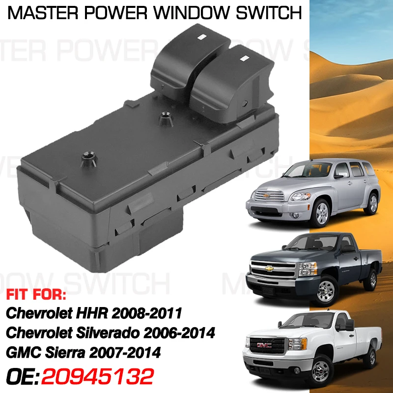 

Electrical Power Window Control Switch 20945132 8+6 Pins For Chevrolet HHR Silverado GMC Sierra 2007-2014 15838831 25789690