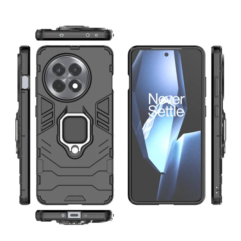 For OnePlus 13R Case Anti-knock Magnetic Finger Ring Holder Full Edge Back Case OnePlus 13R Cover For OnePlus 13R Case 6.78 inch
