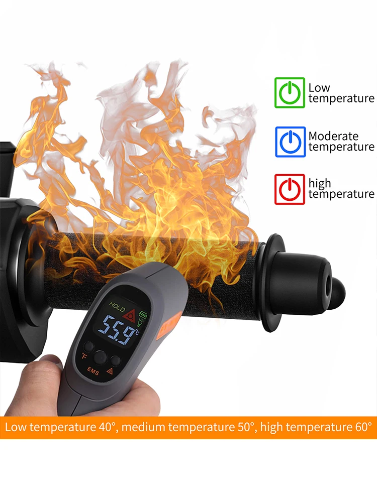 Heated Motorcycle Handlebar Grips Waterproof Warmer Electric Heated Grip Cover Bicycle Grips Heating Pad Motorcycle Grip Warmer