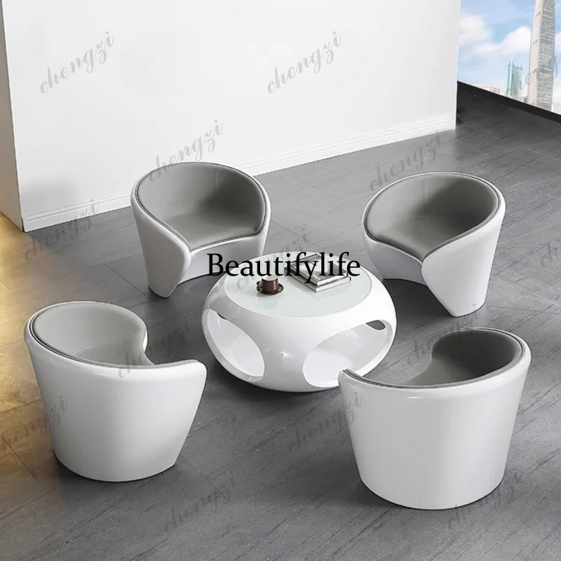 Italian Style Minimalist Sofa Side Tables Nordic Creative Hotels Lounge Area Coffee Table Set Dental Café Furniture