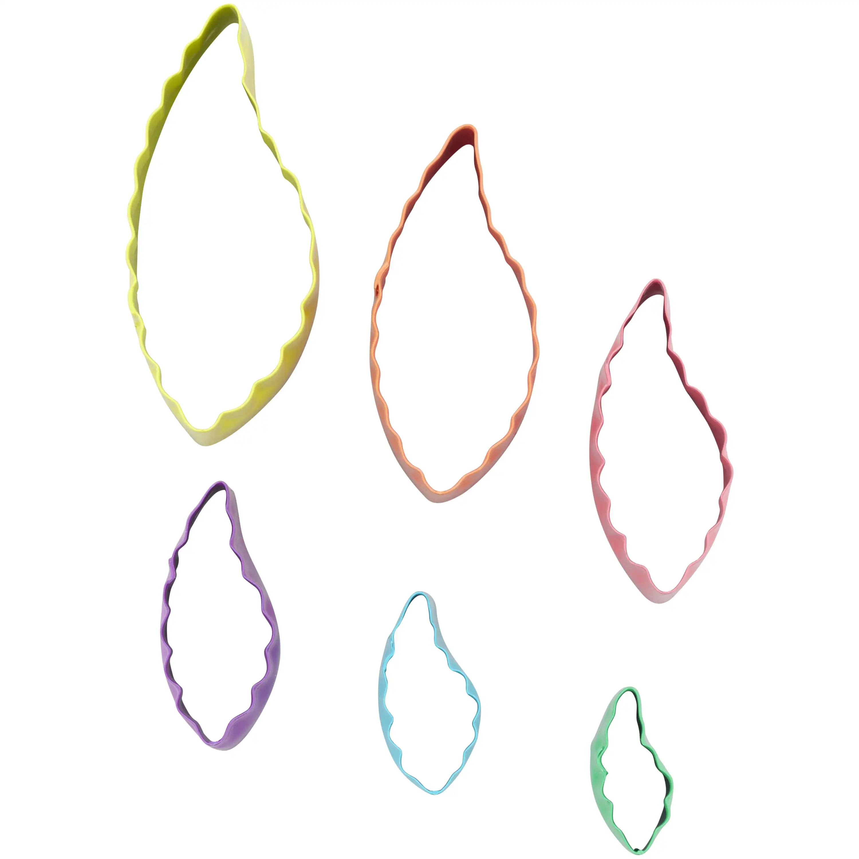 Leaf-Shaped Fondant Cut-Out Set, 6-Piece