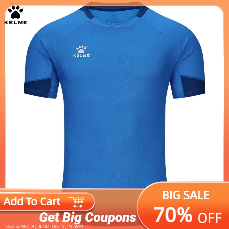 

Kelme Men's Football Jersey Customized Short Sleeved Shirt For Adult Training Matches Soccer Jersey Top