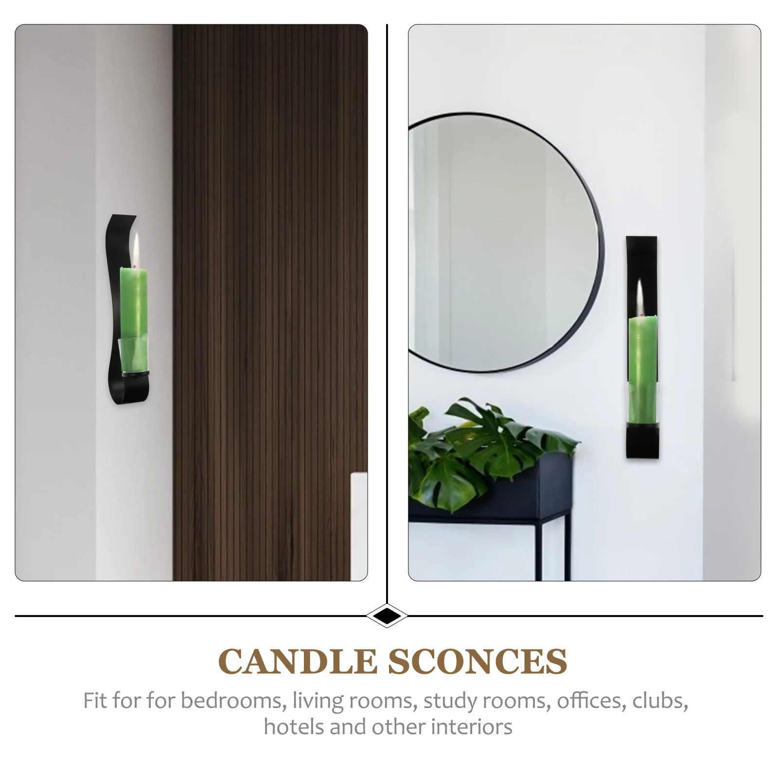 

Retro Iron Wall Sconces Vintage Style Candlestick Holder for Bedroom Living Room Office Bathroom Fireplace Decor