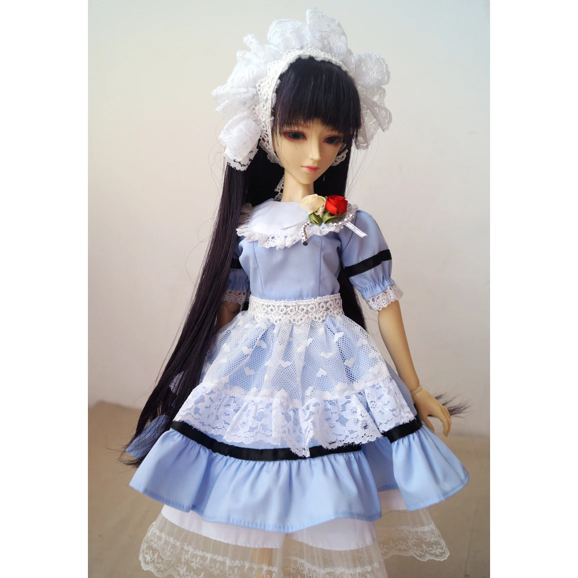 

BJD Maid Dress Lace Outfits Clothing For 1/4 1/3 24” Tall Girl MSD SD13 DK DZ AOD DD Doll Wear