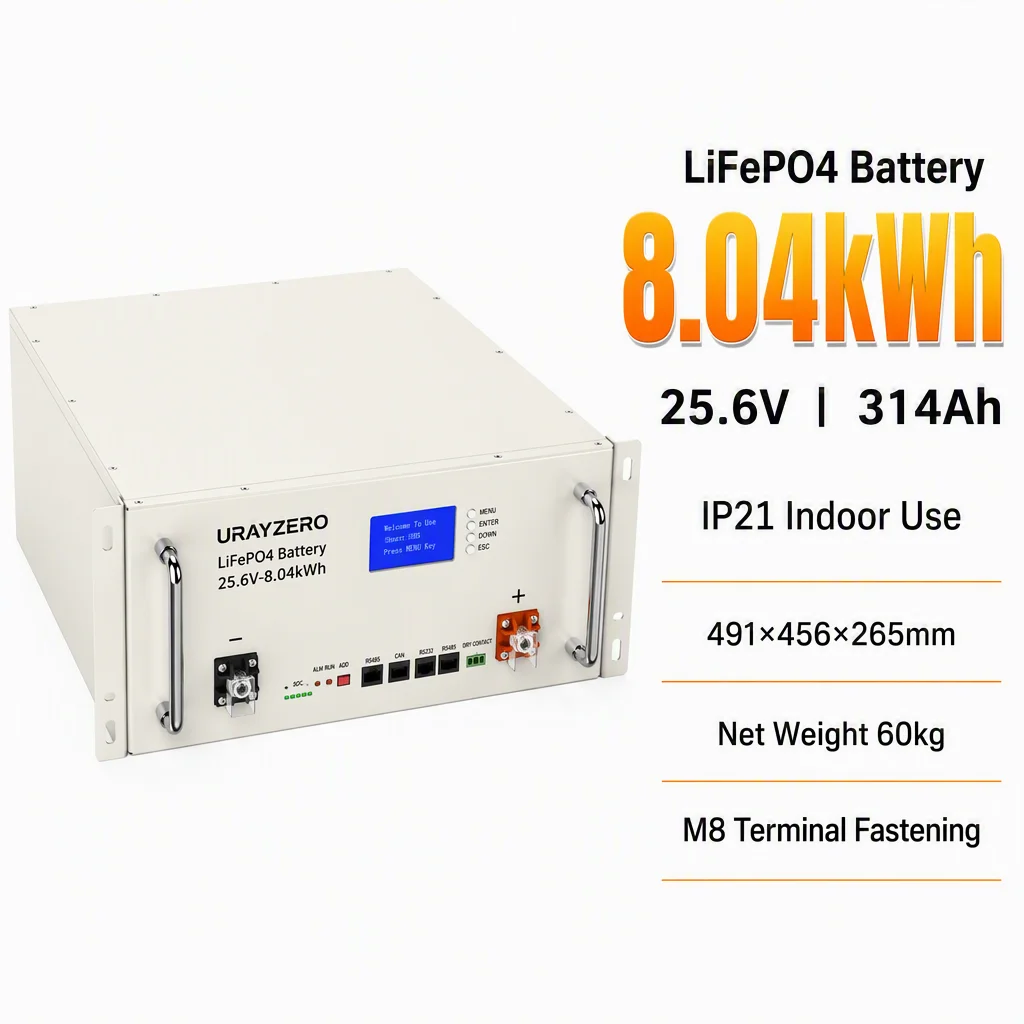 Stackable Pack 314Ah 3.84kW Output CAN Communication for Solar Energy Storage System