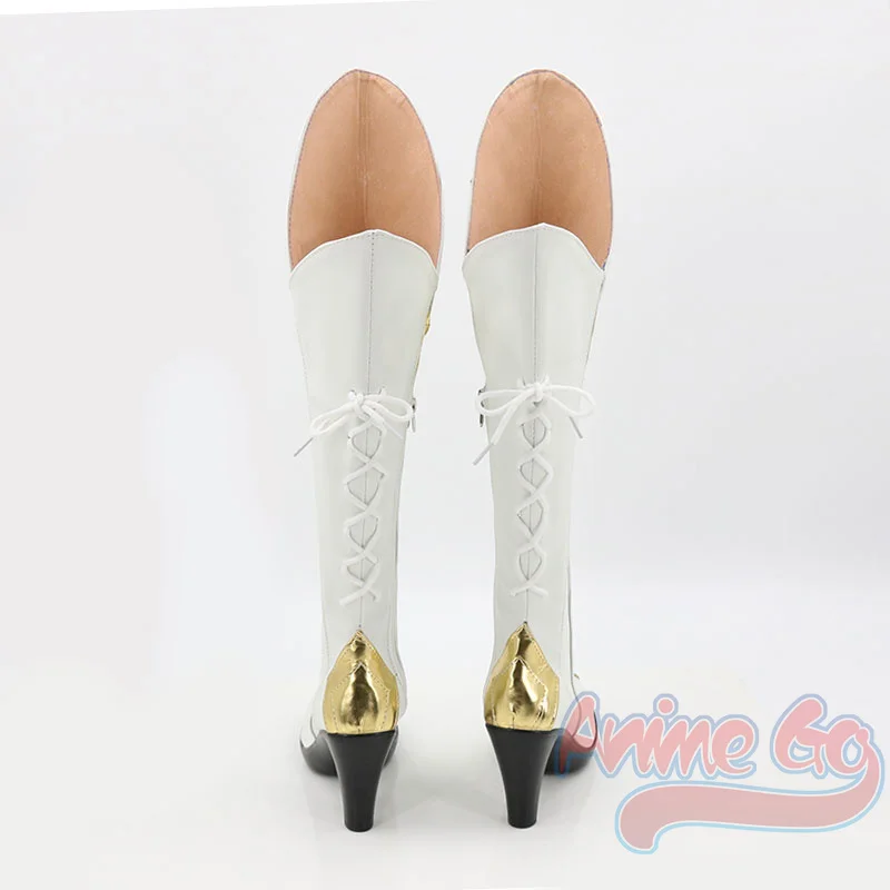 Game Genshin Impact Jean Cosplay Shoes White Women Boots C00110