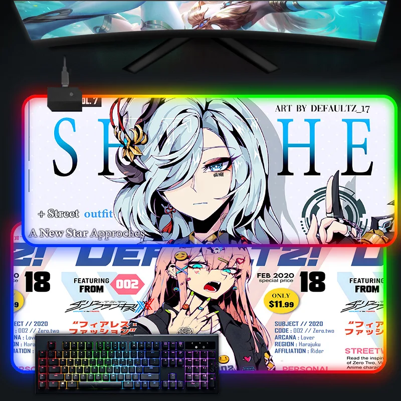 

RGB Mouse Pad Xxl Steelseries Laptop Mat Gaming Mousepad 900x400 Backlit Keyboard Gamer Girl Table Pads Deskpad Mausepad Cs Go