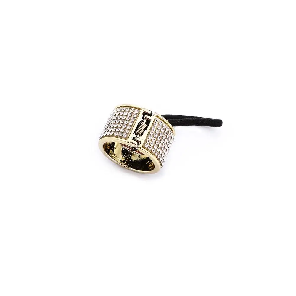 Shining Rhinestone Crystal Gum Girls for Women Pearl Ponytail Holder Cuffs Hair Ring Hairband Buckle Headwear